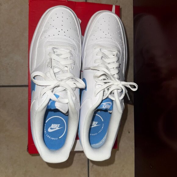 Nike Men’s Court Vision Low Casual Sneakers 11 Worn for 3 hours ONLY! White Blue main image 8